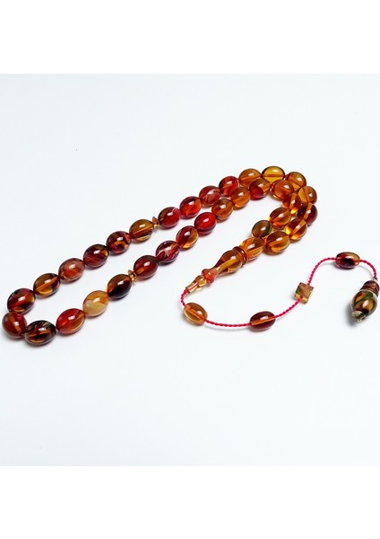 Renk Süzmesi Sistemli Ateş Kehribarı Tesbih modelleri