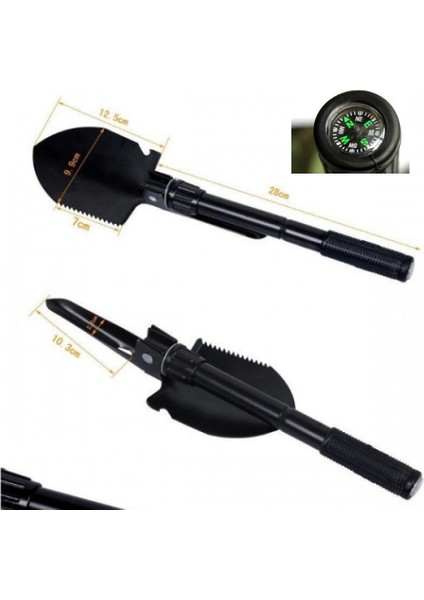 bulurum survival katlanabilir pusulalı kürek