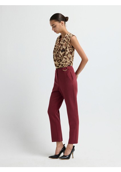 Gabardin Pantolon Bordo 15344236002 modelleri