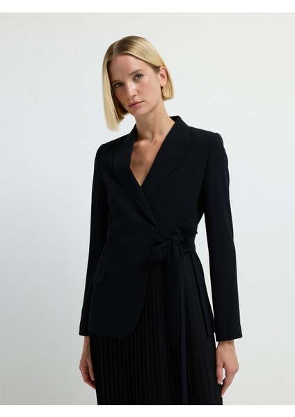 Pilise Detaylı Ceket Elbise Siyah 12443527002 fiyatları