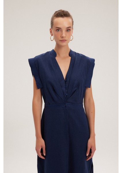Bağlama Detaylı Elbise Lacivert 12443843000 fiyatları