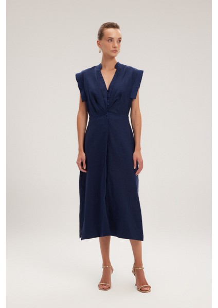 Bağlama Detaylı Elbise Lacivert 12443843000 indirimleri