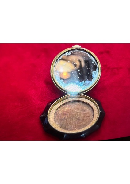 Antika Bağa Aynalı Pudralık 6.5 cm