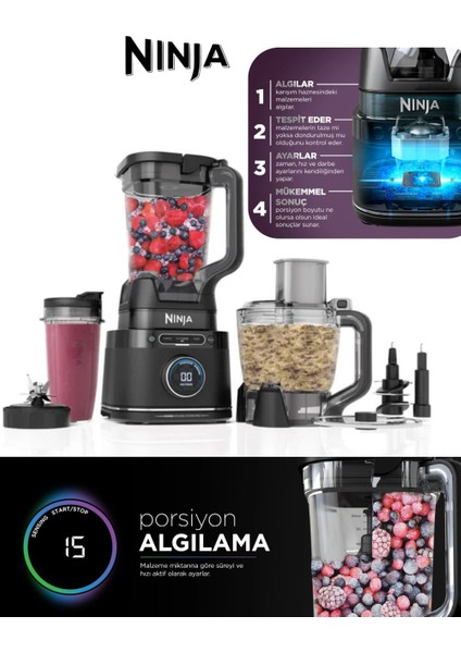 Çok Fonksiyonlu Kullanım: Blender + Mutfak Robotu Sistemi 3 Ürün 1 Arada Blender Mutfak Sistemi