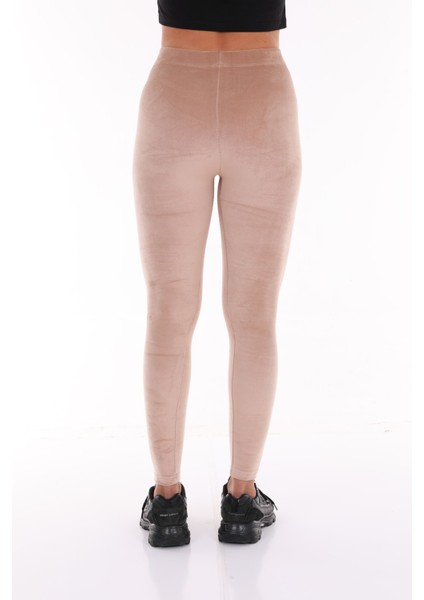 Fransız Kadife Toparlayıcı Tayt Bej modelleri