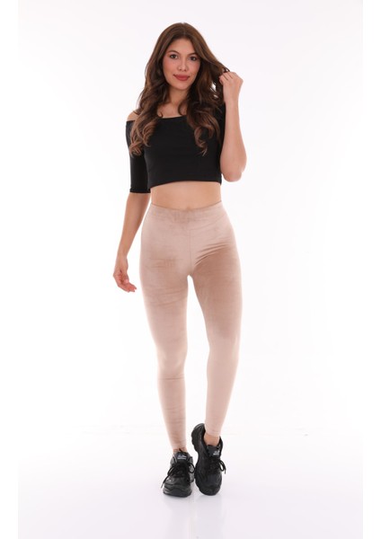 Fransız Kadife Toparlayıcı Tayt Bej fırsatları