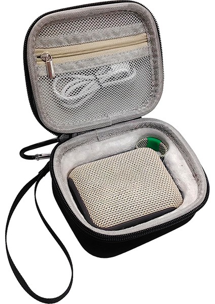 Go 4 Bluetooth Uyumlu Hoparlör Saklama Çantası Sert Eva Kılıf El Kayışı ve Karabina ile - Siyah+Gri (Yurt Dışından) fırsatları