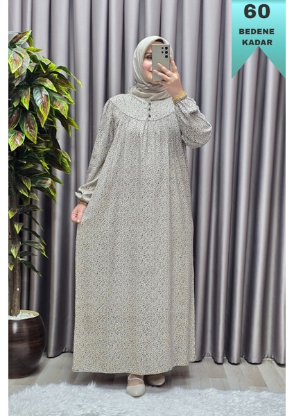 Kadın Tesettür Giyim Büyük Beden Çıtır Desen Tam Robalı Elbise fiyatları