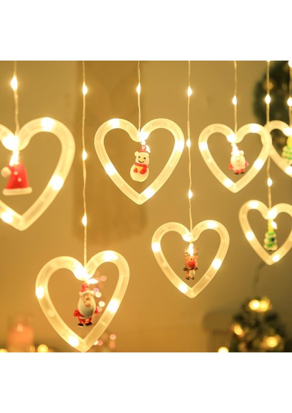 3 Metre Fişli LED Işık 10'lu Geyik ve Noel Baba Işık Zinciri Dekoratif Fişli Aydınlatma Ev Dekorasyonu Süsleme Salon Oda Merdiven Balkon Için Yılbaşı Eğlence Doğum Günlerine Özel Aydınlatma