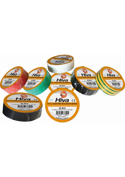 HV0010 – Pvc Elektrik Izolasyon Bandı (Siyah / 10’lu Paket)