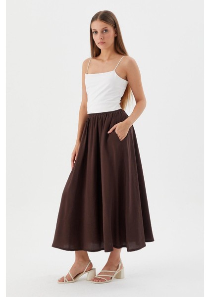 Beli Lastikli Balon Etek Kahve modelleri