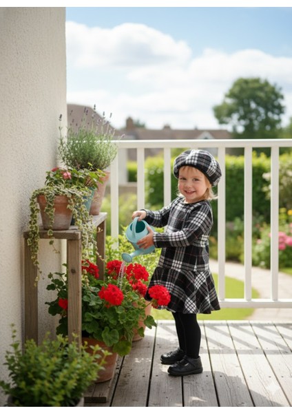 Kız Çocuk Kısa Elbise Şapka Takım Oduncu Kışlık Dar Kalıp Esnek Değil Siyah modelleri