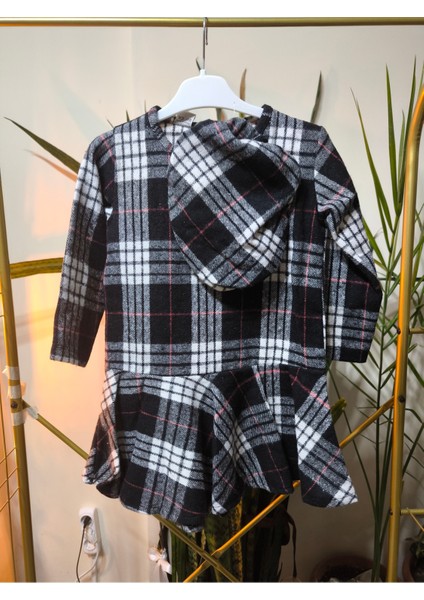 Kız Çocuk Kısa Elbise Şapka Takım Oduncu Kışlık Dar Kalıp Esnek Değil Siyah indirimleri