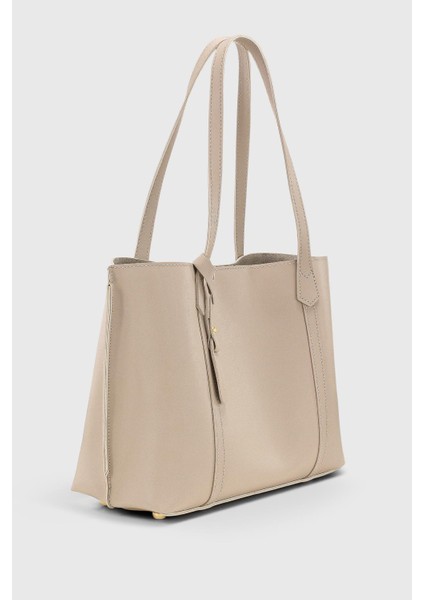 Kadın Üç Bölmeli Deri Görünümlü Shopper Çanta 269