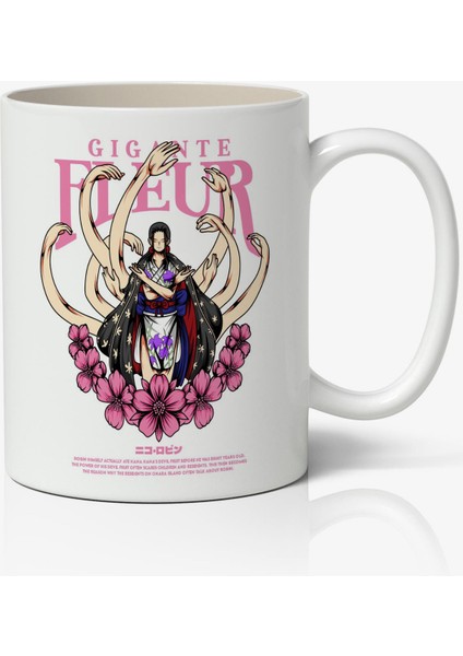 Nico Robin One Piece Temalı Beyaz Kupa Bardak Arkadaşa Sevgiliye Hediye