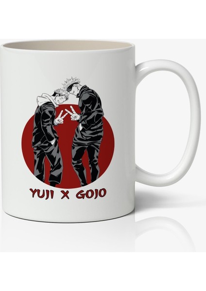 Kişiye Özel Jujutsu Kaisen Yuji & Gojo Japon Anime Temalı Kupa