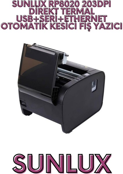 RP8020 203DPI Direkt Termal Usb+Seri+Ethernet Otomatik Kes fırsatları