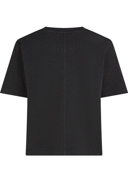 Modern Interlock Boxy Ss Tee Kadın Gri T-Shirt - WW0WW47458 modelleri