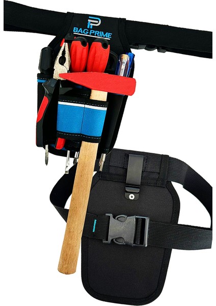 Hırdavat Çantası Bel Çantası,alet Takım Çantası Bez Hırdavat Çantası Kemer Klipsli Plastik Korumalı 8 Bölmeli