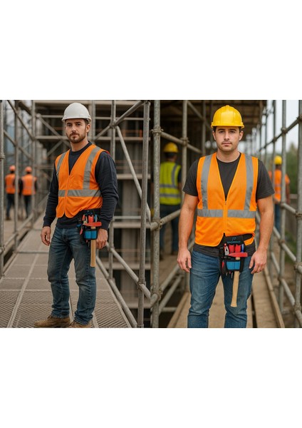 Hırdavat Çantası Bel Çantası,alet Takım Çantası Bez Hırdavat Çantası Kemer Klipsli Plastik Korumalı 8 Bölmeli modelleri