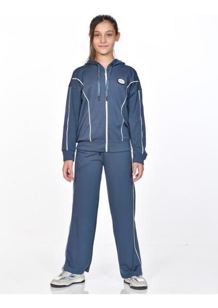 Liora Kapüşonlu Kız Çocuk Eşofman Takımı Mavi fırsatları