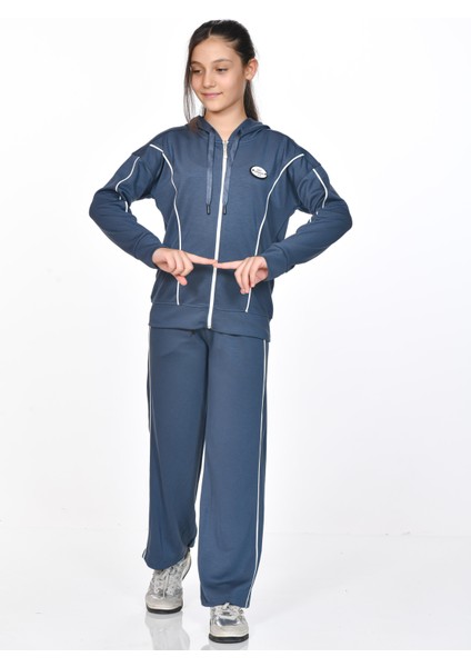 Liora Kapüşonlu Kız Çocuk Eşofman Takımı Mavi indirimleri
