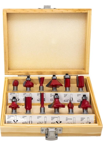 12 Parça Ahşap Freze Seti 8mm Sap modelleri