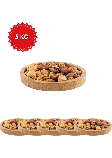 Lüks Karışık Kuruyemiş 5 kg - Premium Parti Boy (Bol Çeşitli, Taze Kavrulmuş, Kaju & Antep Fıstıklı)
