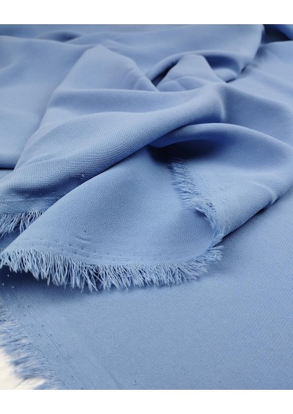 Mavi Renkte Krep Kumaş (En 140 cm x Boy 150 Cm)