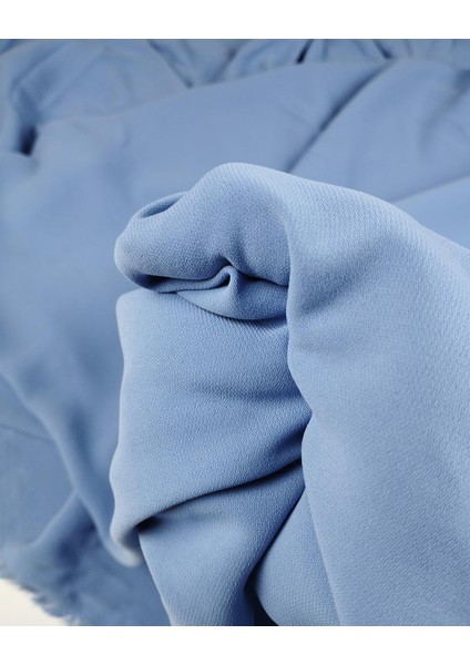 Mavi Renkte Krep Kumaş (En 140 cm x Boy 150 Cm) fiyatları