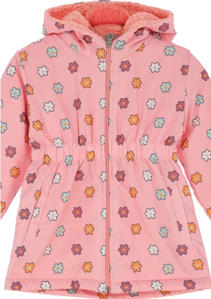 Kız Çocuk Içi Peluş Astarlı-Desenli-Kapüşonlu-Beli Lastikli Mont 12363 fiyatları