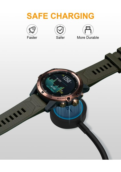 Fossil Gen 6 / Gen 5 / Gen 4 Akıllı Saat Uyumlu Şarj Kablosu 1 Metre