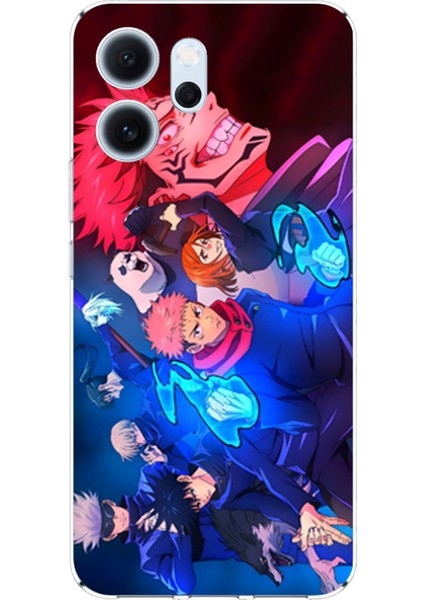 Oppo Reno 14F Uyumlu Jujutsu Kaisen Baskılı Silikon Kılıf