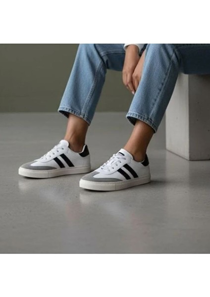 Beyaz Hakiki Deri Bağcıklı Kadın Günlük Sneaker fırsatları