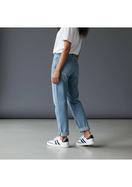 Beyaz Hakiki Deri Bağcıklı Kadın Günlük Sneaker