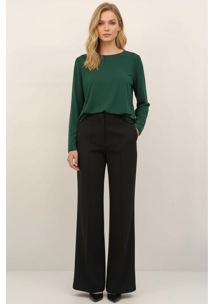 5012 Fermuarlı Pantolon Siyah