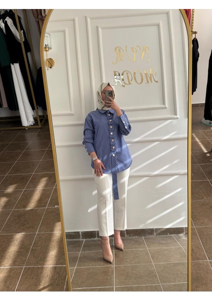 Çizgili Gömlek Tunik fırsatları
