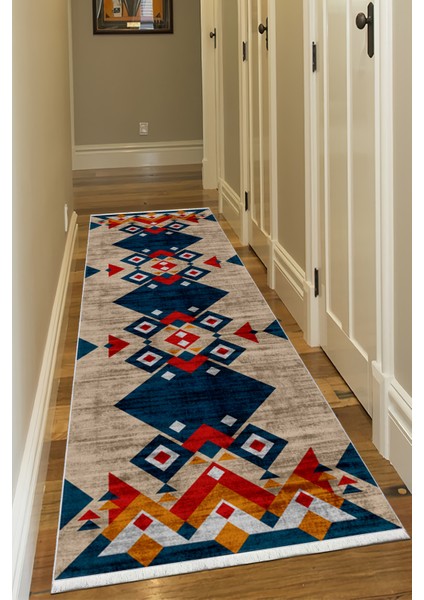 Pamuk Dokuma Taban Kaymaz Yıkanabilir Modern Yolluk Salon Yolluğu Mutfak Yolluğu Koridor Yolluğu Antre Halıları