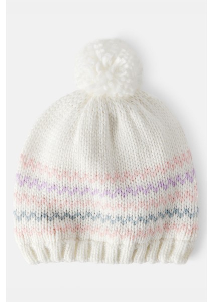 Kız Bebek Beyaz Bere