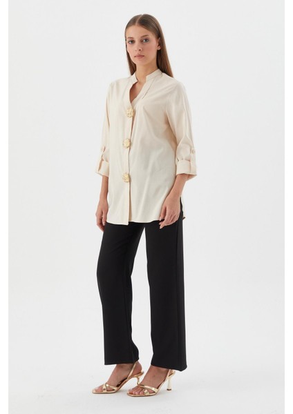 Tasarım Düğmeli Tunik Gömlek Tas fiyatları