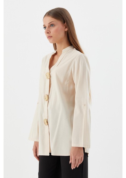 Tasarım Düğmeli Tunik Gömlek Tas fırsatları