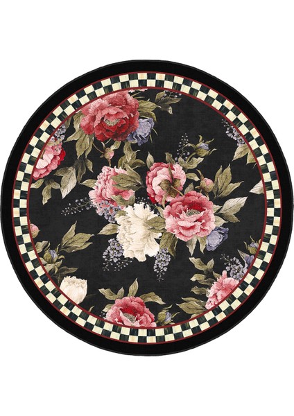 Yeni Desen Yıkanabilir Kaymaz Tabanlı Bohem Tarz Dijital Baskı Salon Halısı, Yumuşak Dokulu Lüks Halı Modeli ve 50 x 50 Çok Renkli Renk Yuvarlak Halı fırsatları