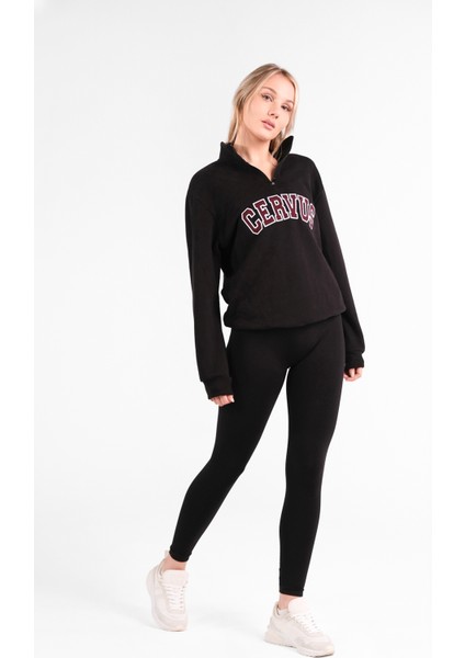 Vela Fermuar Yaka 3 Iplik Içi Polarlı Şardonlu Oversize Sweatshirt fiyatları