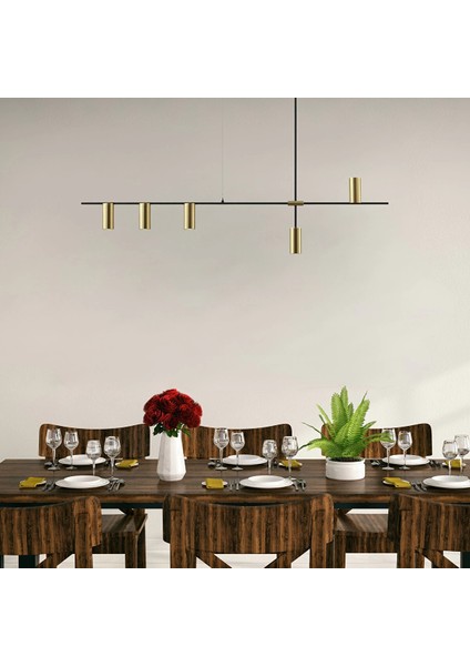 Portugal 5'li Spotlu Sarkıt Led Avize 120 Cm 25 Watt modelleri