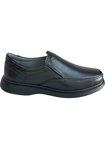 Erkek Hakiki Deri Ultra Rahat Ortapedik Günlük Bağsız Baba Siyah Günlük Ayakkabısı fiyatları