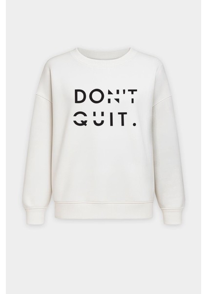 Kadın Şardonlu Slogan Baskılı Oversize Sweatshirt fiyatları