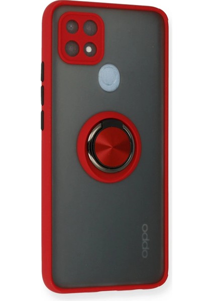Oppo A15 Kılıf Montreal Yüzüklü Silikon Kapak - Kırmızı - MRS6928-8918 fiyatları