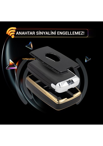 Defender Discovery5 Evoque 5 Buton Smart Nano Anahtar Kılıfı - Siyah modelleri