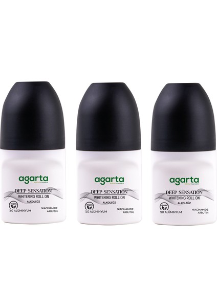 Ter Kokusu Önleyici 24 Saat Etkili Erkek Patchoulı Deep Sensatıon Roll-On 50 ml x 3 Adet