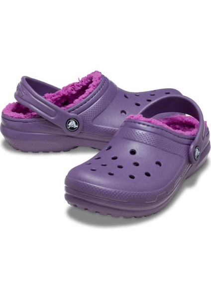 Classic Lined Clog T Çocuk Terlik - Gece Moru modelleri